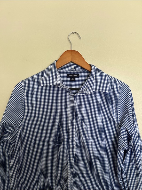 Lands' End Tops - Lands' End Blue Gingham blouse
